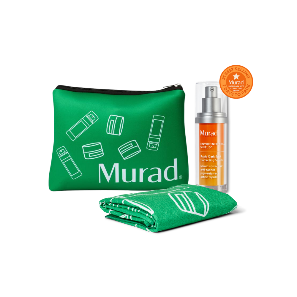 Discovery Bundle: Rapid Dark Spot Correcting Serum PLUS Murad Merch Move your Body Yoga Pouch and Towel