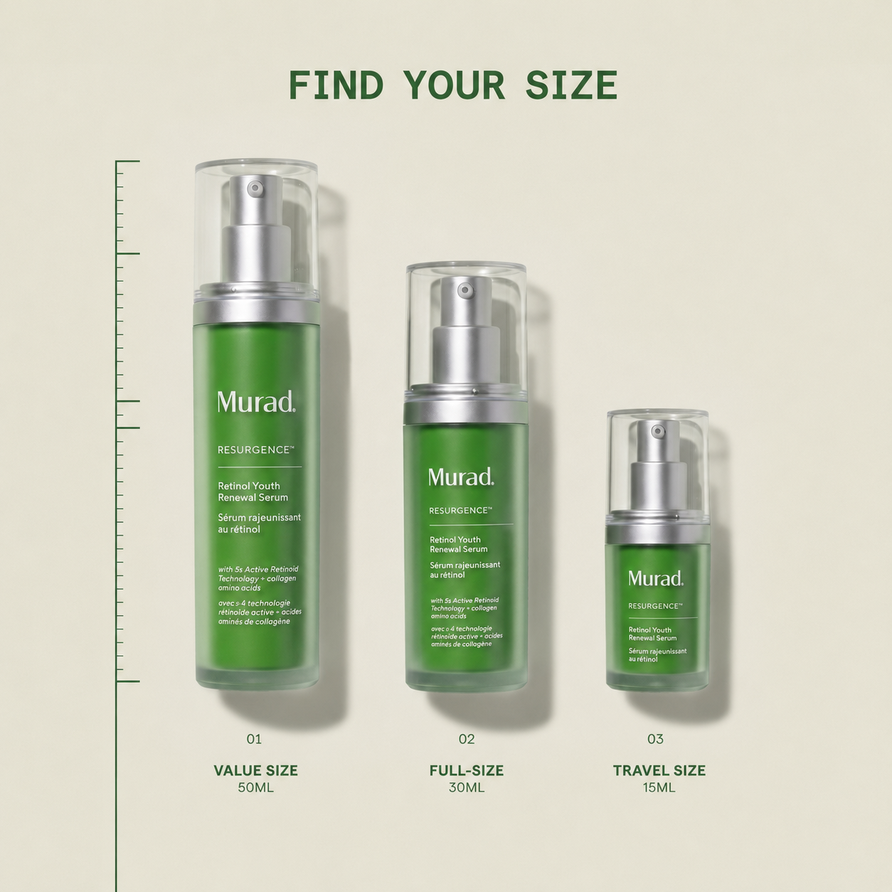 New Retinol Youth Renewal Serum sizes